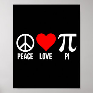 Peace Liebe Pi Happy Pi Tag 3.14 Mathe Lover Pi Ta Poster