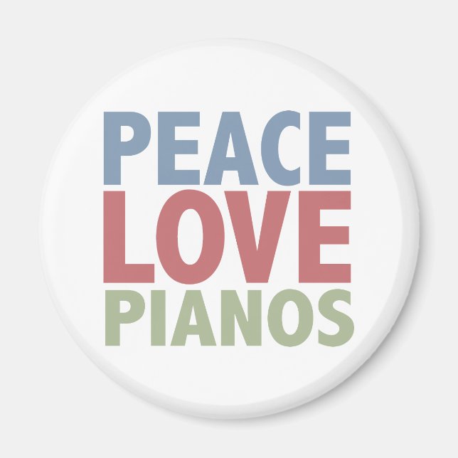 Peace Liebe Pianos Magnet (Vorne)