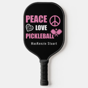 Peace Liebe Pickle Ball Fun Sprichwort Name Pickleball Schläger