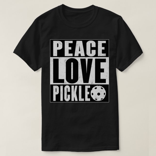 Peace Liebe Pickleball als Funny Pickleball Premiu T-Shirt (Design vorne)