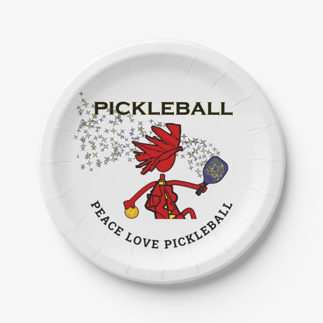 PEACE LIEBE PICKLEBALL Paper Teller (Vorderseite)