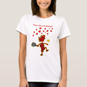 Peace Liebe Pickleball Valentine T - Shirt