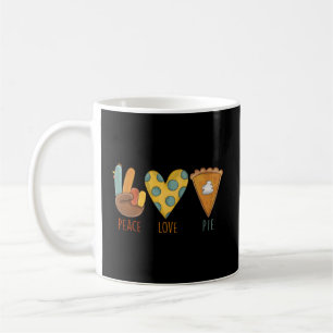 Peace Liebe Pie Erntedank Türkei Dankbarkeit Hand Kaffeetasse