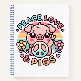Peace Liebe & Pigment Notebook Notizbuch