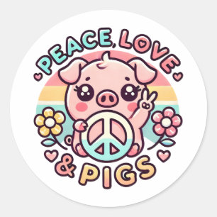 Peace Liebe & Pigs Sticker