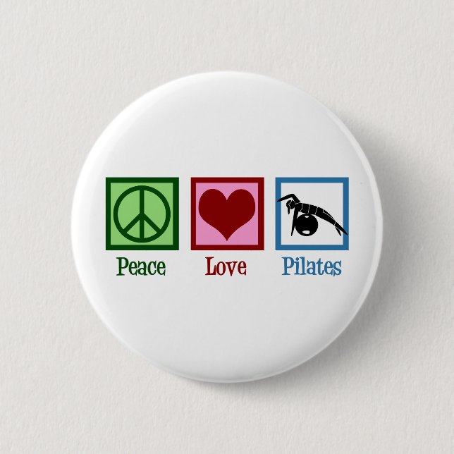 Peace Liebe Pilates Button (Vorderseite)