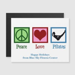 Peace Liebe Pilates Custom Christmas Magnet Card