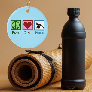 Peace Liebe Pilates Keramik Ornament