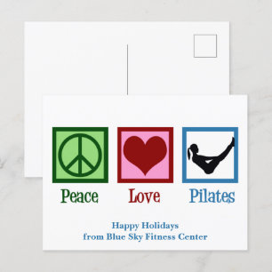 Peace Liebe Pilates Niedlicher individueller Urlau Postkarte