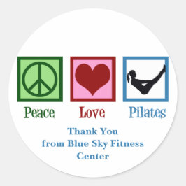 Peace Liebe Pilates Niedliches Custom Studio Runder Aufkleber