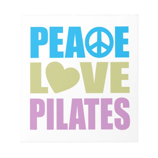 Peace Liebe Pilates Notizblock (Vorderseite)