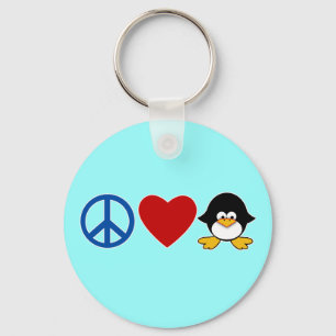 Peace Liebe Pinguin Baby T - Shirt, Tasse Schlüsselanhänger