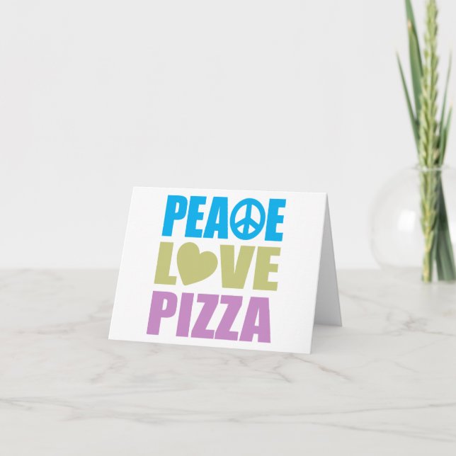 Peace Liebe Pizza Karte (Vorderseite)