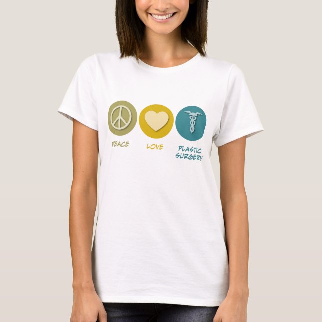 Peace Liebe Plastic Operation T-Shirt (Vorderseite)