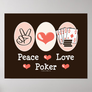 Peace Liebe Poker Poster