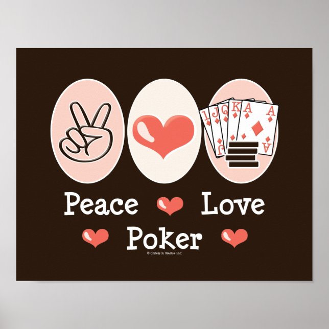Peace Liebe Poker Poster (Vorne)