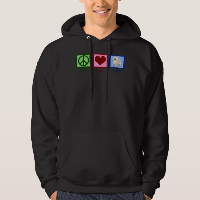 Peace Liebe Poodles Hoodie (Vorderseite)