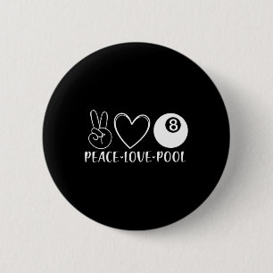 Peace Liebe Pool Billard Pool Acht 8 Spieler Spion Button