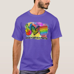 Peace Liebe Poppin Leopard Poppin Dabbing Pop It l T-Shirt