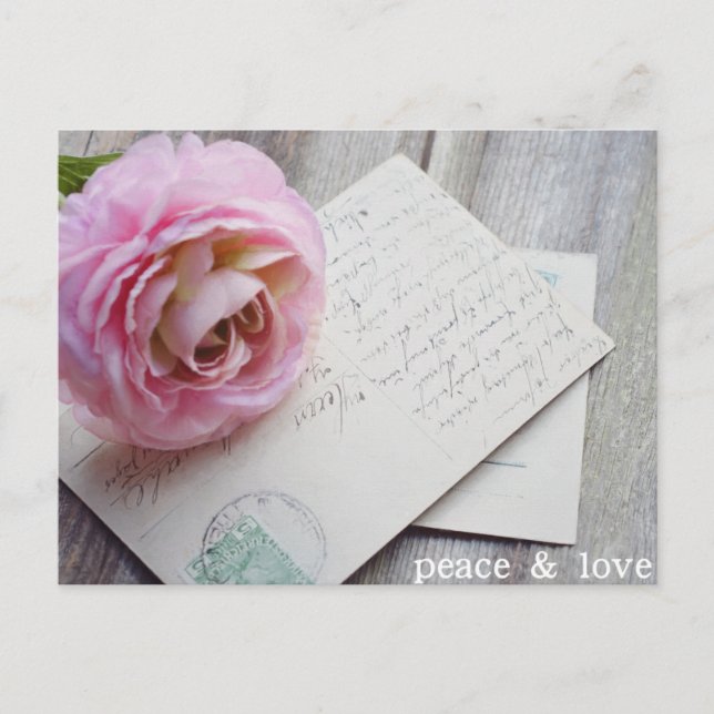 PEACE & LIEBE Postkarte, Wunderbare Postkarte (Vorderseite)