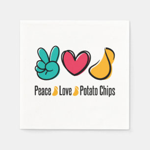 Peace Liebe Potato Chips Serviette