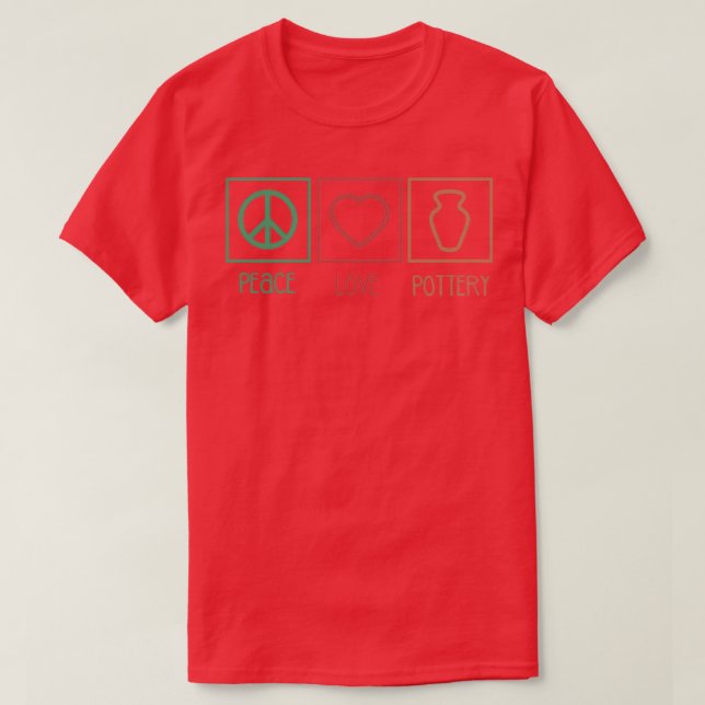 Peace Liebe Pottery 3 T-Shirt (Design vorne)