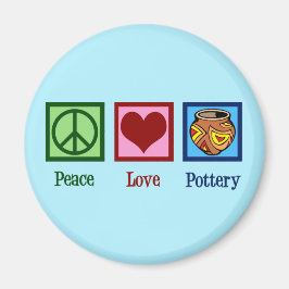 Peace Liebe Pottery Magnet