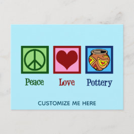 Peace Liebe Pottery Postkarte