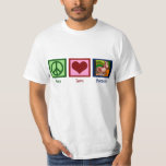 Peace Liebe Pottery T-Shirt<br><div class="desc">Ein Friedenszeichen,  Herz und hübsche Töpferei. Ich Liebe Keramiken.</div>