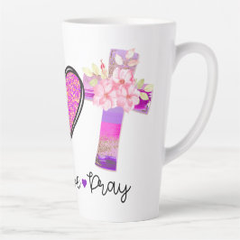 Peace Liebe Pray Milchtasse