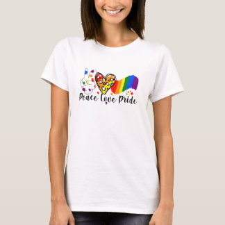 Peace Liebe Pride Leopard Rainbow LGBTQ+ Gay Pride T-Shirt