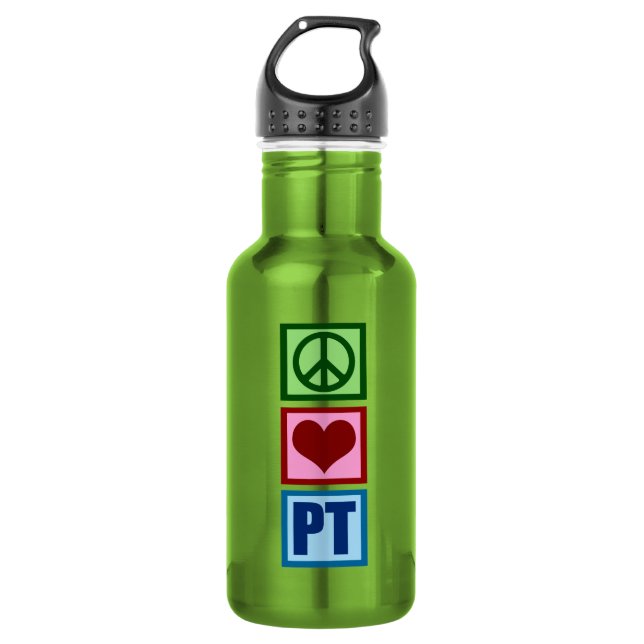 Peace Liebe PT Trinkflasche (Vorderseite)