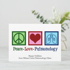 Peace Liebe Pulmonology Customizable Pulmonologe Feiertagskarte