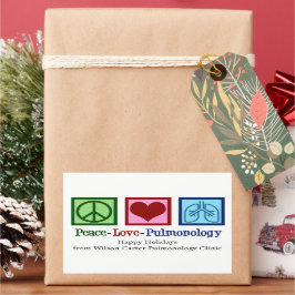 Peace Liebe Pulmonology Customizable Pulmonologe Rechteckiger Aufkleber