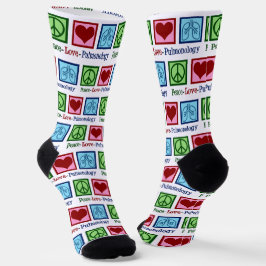 Peace Liebe Pulmonology Customizable Pulmonologe Socken