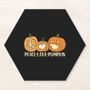 Peace Liebe Pumpkin Halloween Untersetzer
