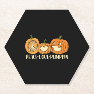 Peace Liebe Pumpkin Halloween Untersetzer