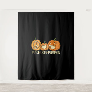 Peace Liebe Pumpkin Halloween Wandteppich