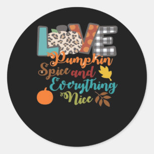 Peace Liebe Pumpkin - Liebe Gewürz und alles Nic Runder Aufkleber