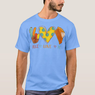 Peace Liebe Pumpkin Pie Türkei Erntedank Day Fal T-Shirt