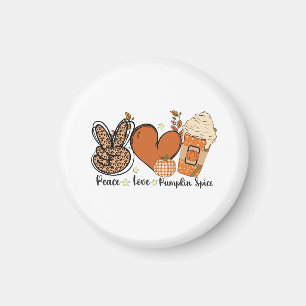 Peace Liebe Pumpkin Speckfall Magnet