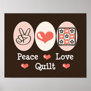 Peace Liebe Quilt Poster