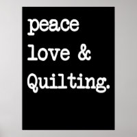 Peace Liebe & Quilting Crochet Nähgeschenk