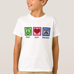Peace Liebe Raccoons Kinder T-Shirt
