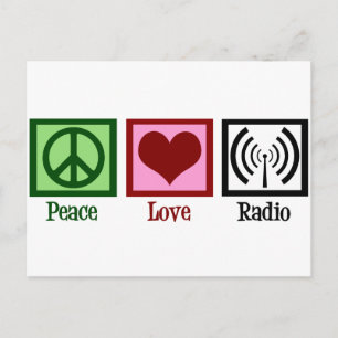 Peace Liebe Radio Postkarte