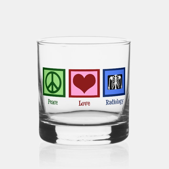 Peace Liebe Radiology Niedlich Radiologist Whiskyglas (Vorderseite)