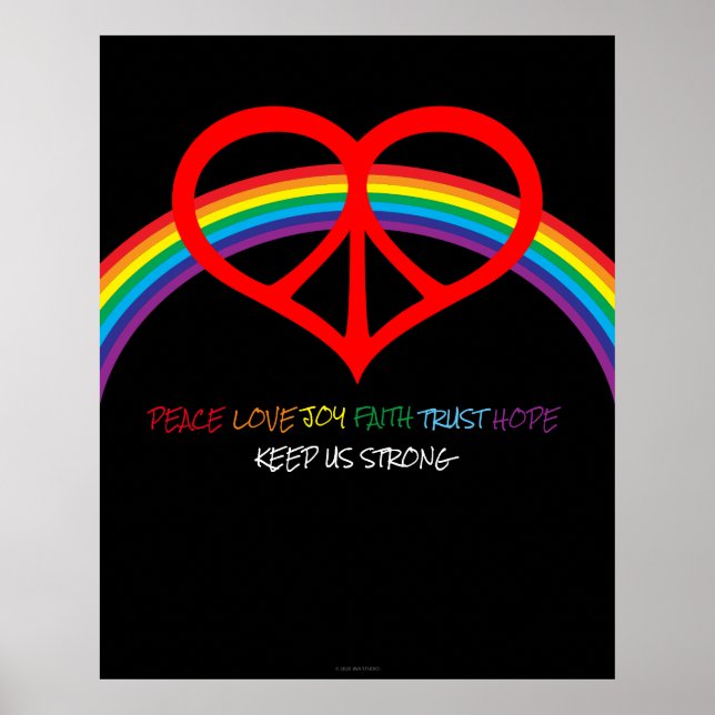 Peace Liebe Rainbow Poster (Vorne)