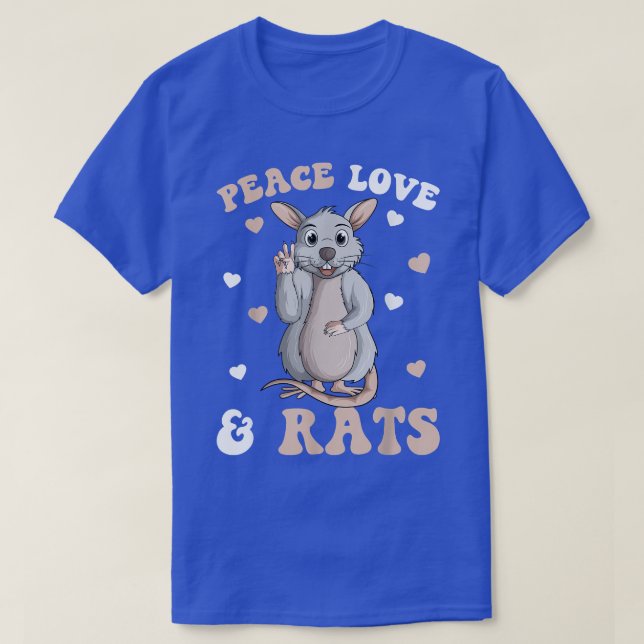 Peace Liebe Rats Women Kids Girls Rat T-Shirt (Design vorne)