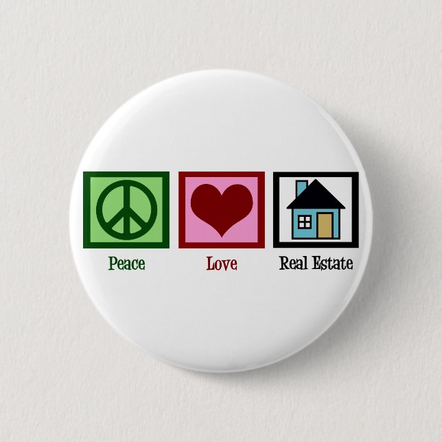 Peace Liebe Real Anwesen Company Button (Vorderseite)