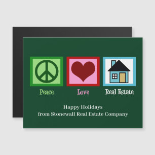 Peace Liebe Real Anwesen Custom Christmas Magnet